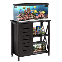 Herture fish tank stand provides sturdy tabletop support for 20-29 gallon tanks.