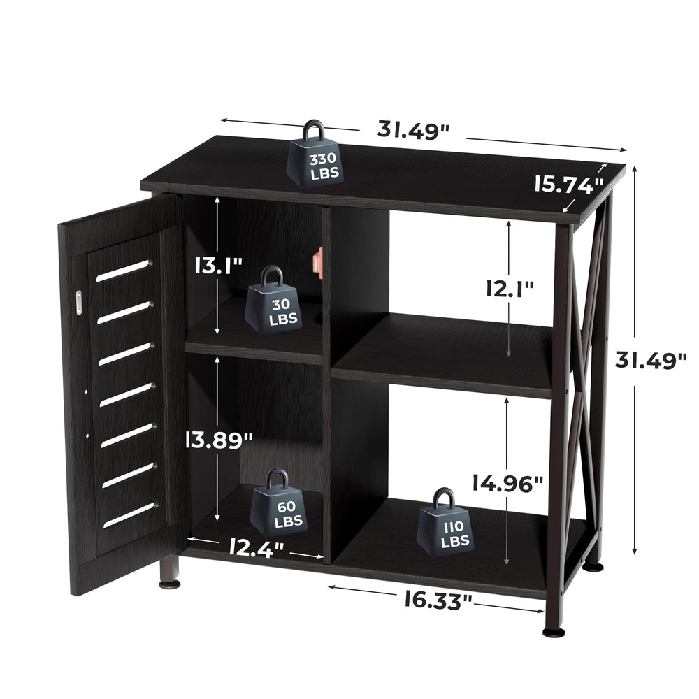 Herture cabinet storage keeps accessories organized and ready for use.