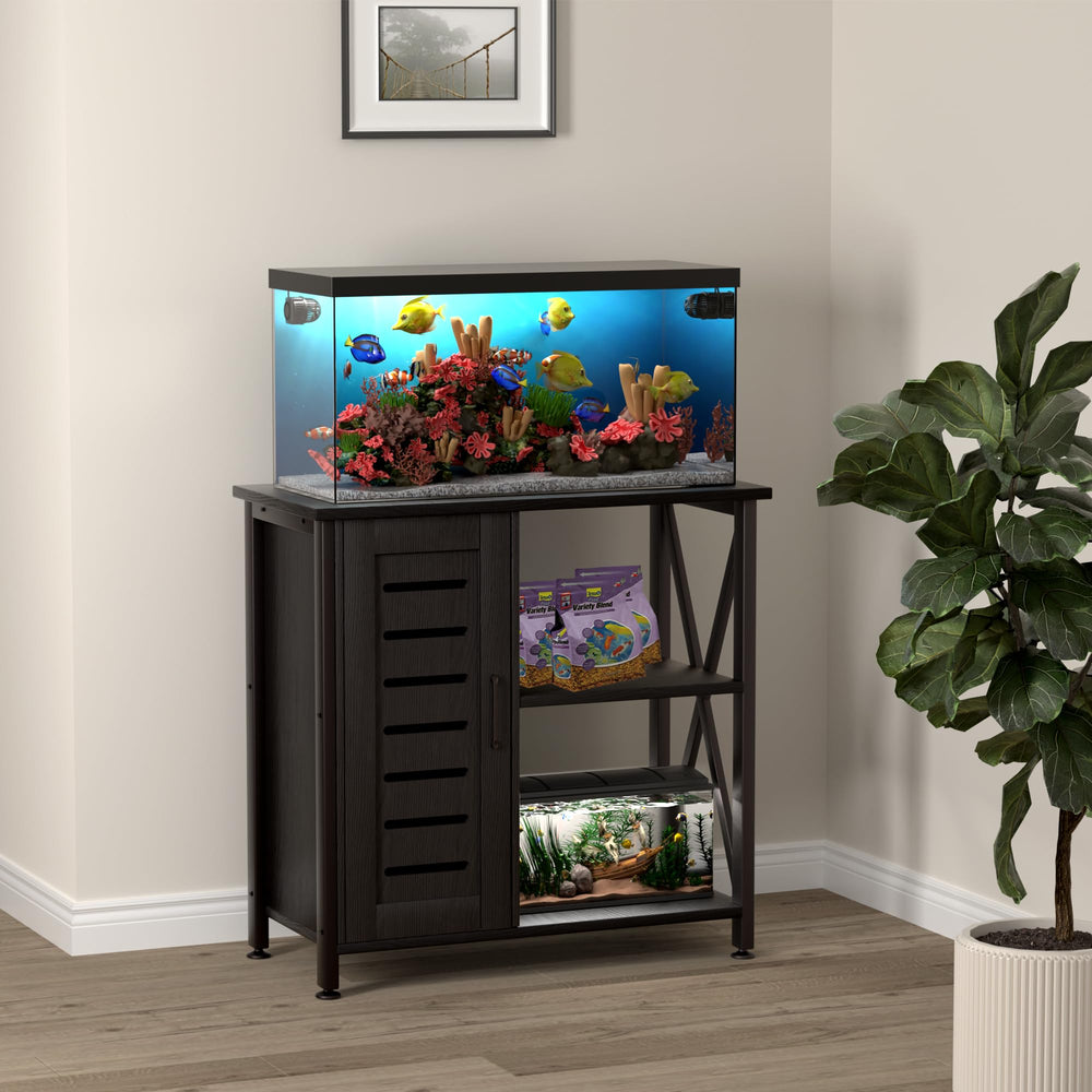 Herture stand offers space for canister filters up to its capacity and layout.
