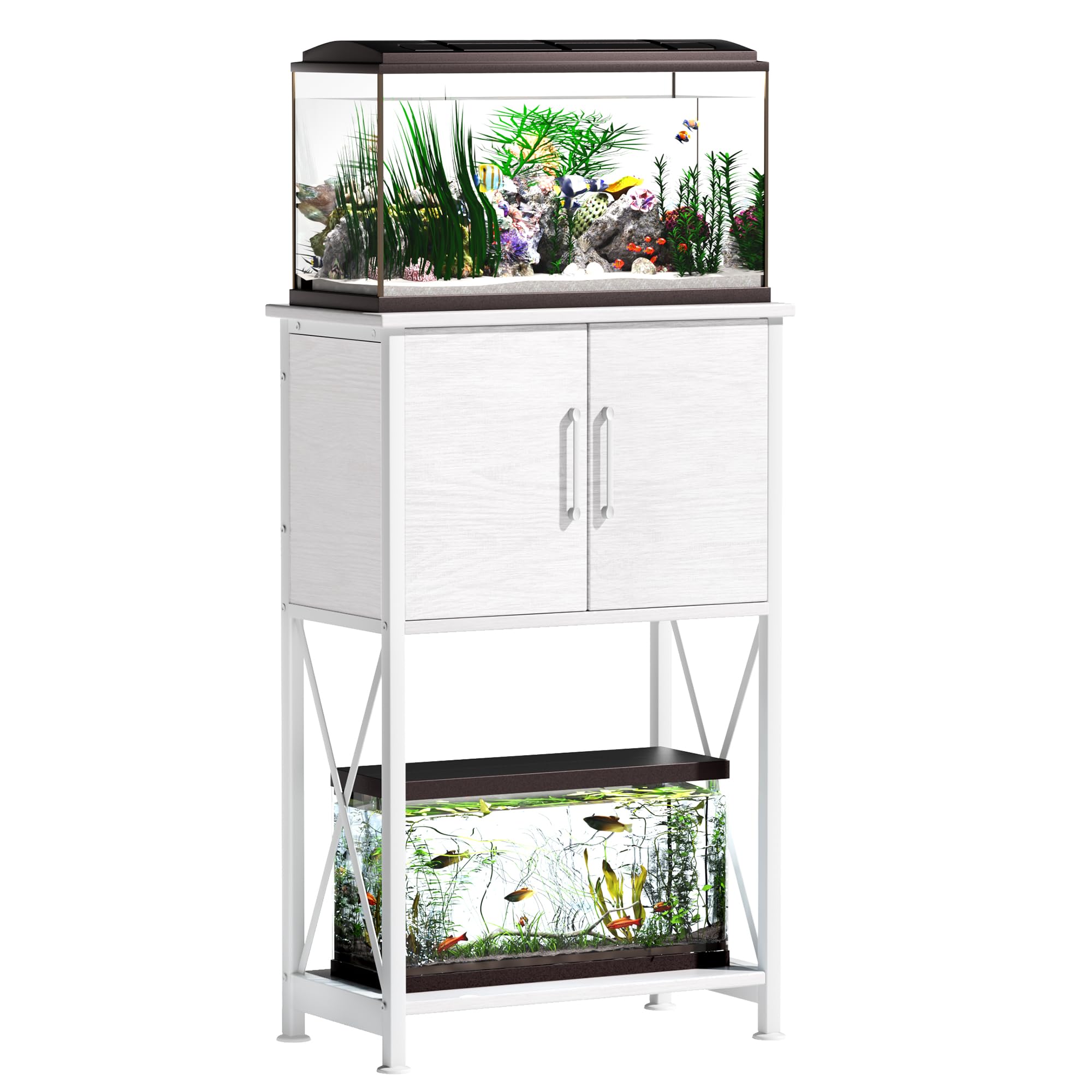Herture fish tank stand top desk measures 20.5 by 11.02 inches for versatile setup.