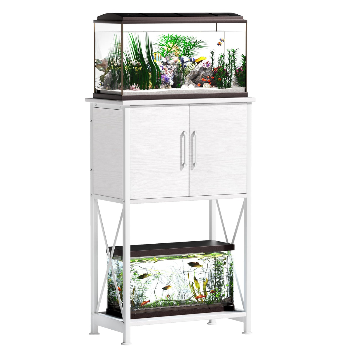 Herture fish tank stand top desk measures 20.5 by 11.02 inches for versatile setup.