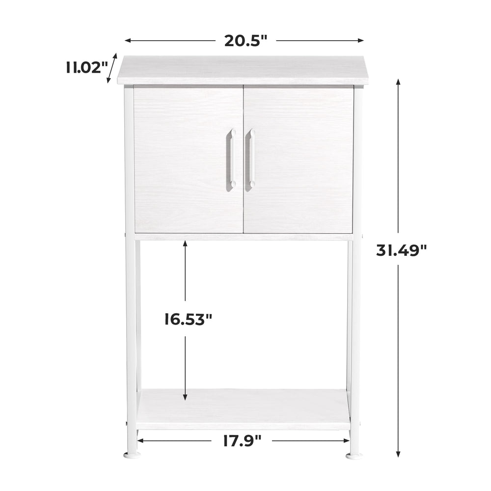 Herture fish tank stand white finish complements modern decor.