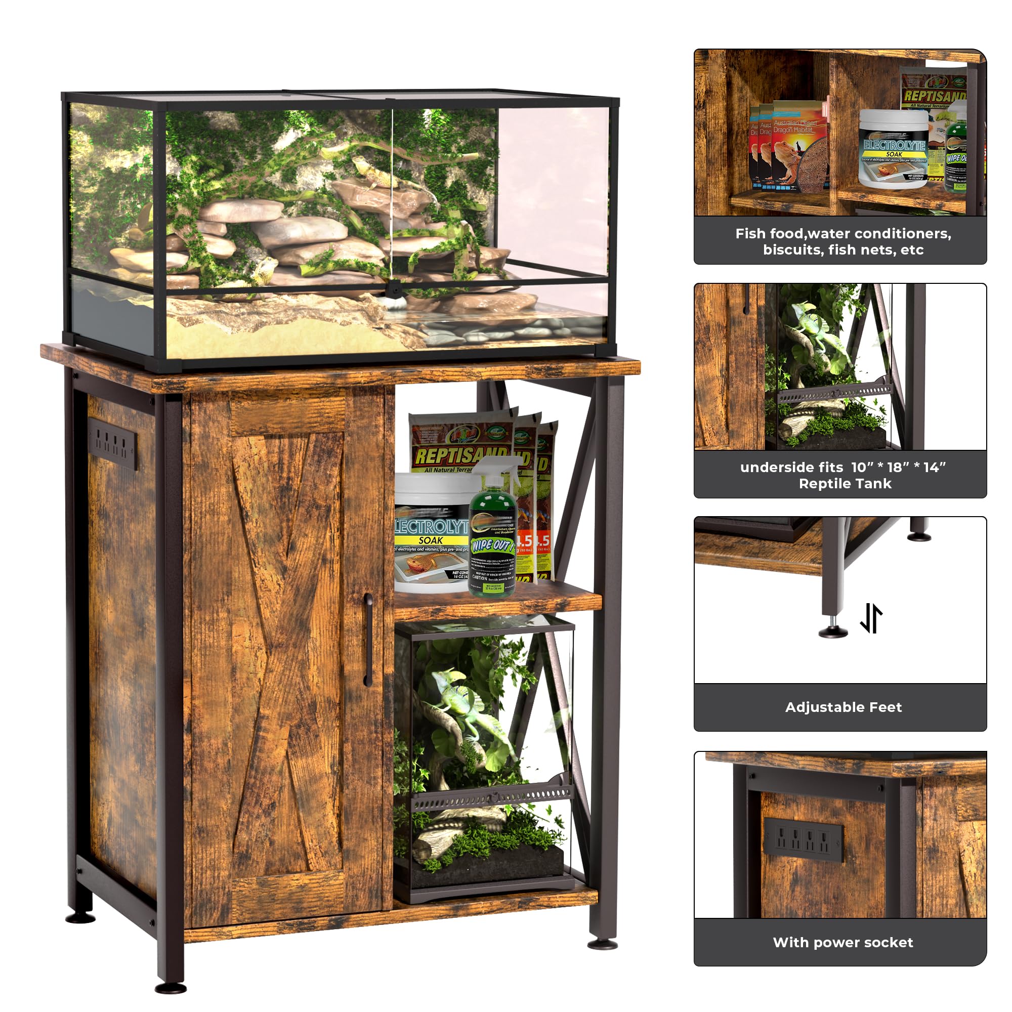 Herture stand iron frame and MDF panels deliver long-lasting durability.