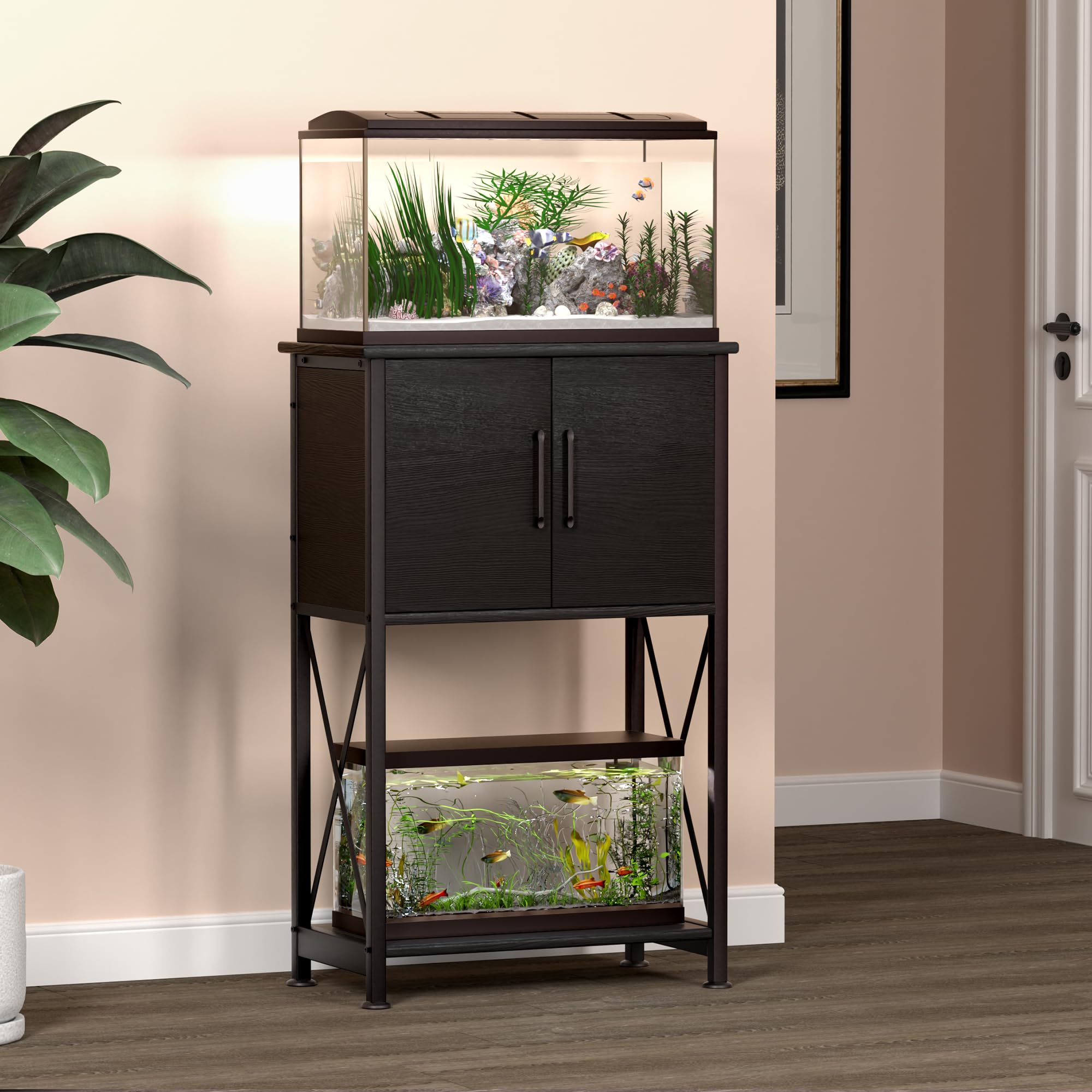 Herture sleek black finish enhances any room with modern style.