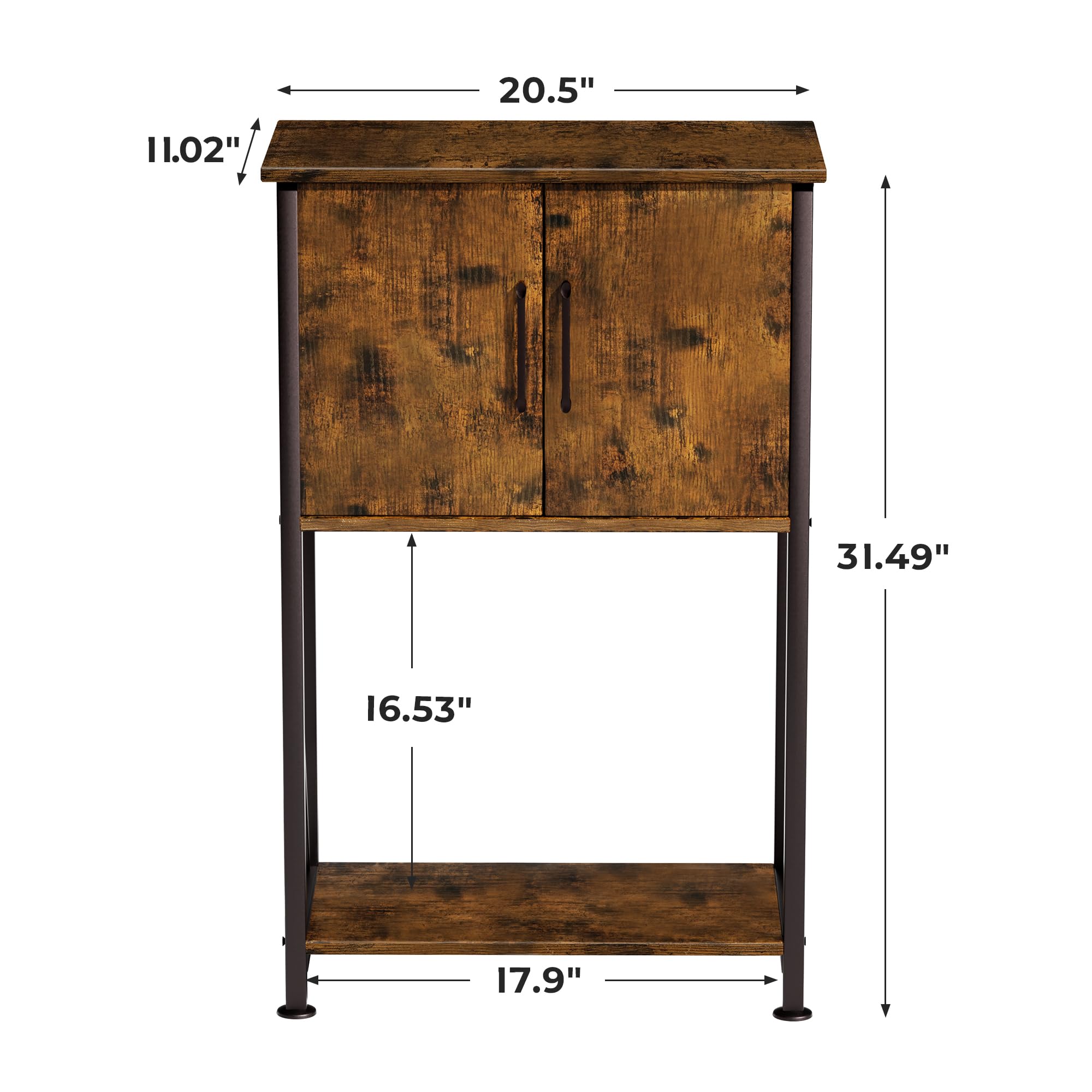 Herture stand dimensions 20.5 by 11.02 by 31.49 inches for precise fit.
