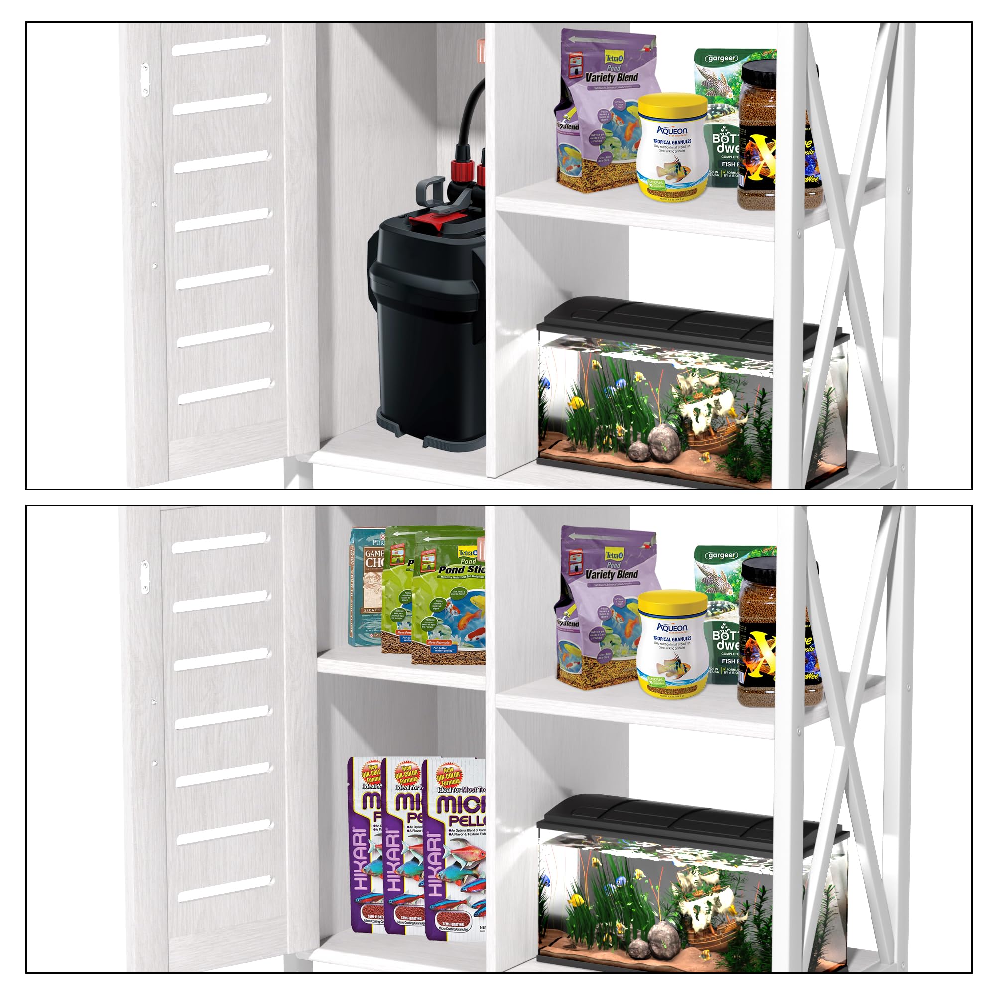 Herture stand heavy-duty metal frame delivers wobble-free aquarium setup