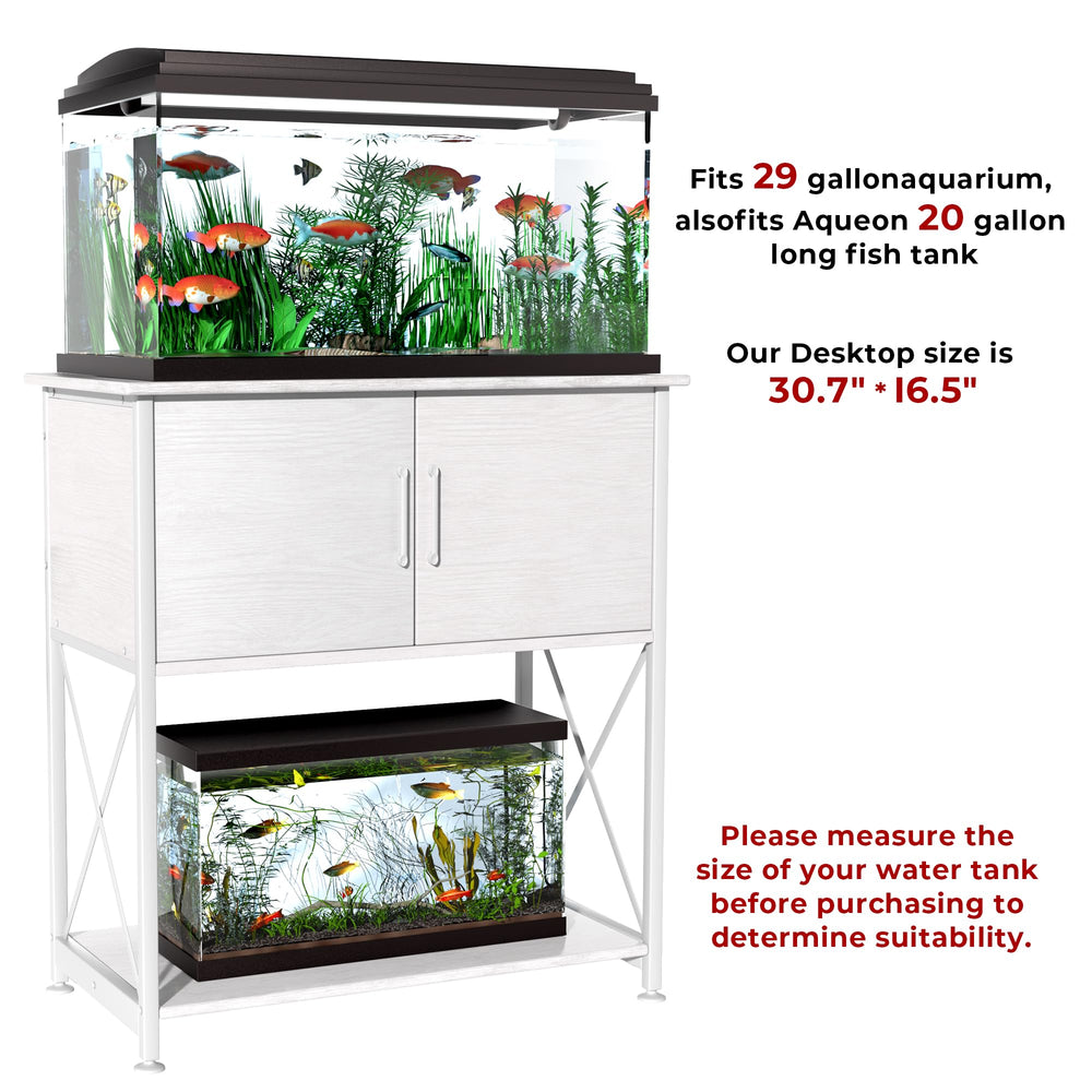 Herture stand sturdy steel frame provides stable support for your aquarium setup.