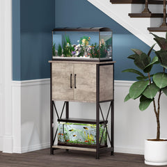 Herture storage cabinet keeps fish gear organized and within reach.