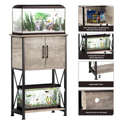 Herture sturdy steel frame supports up to 500 lbs on top.