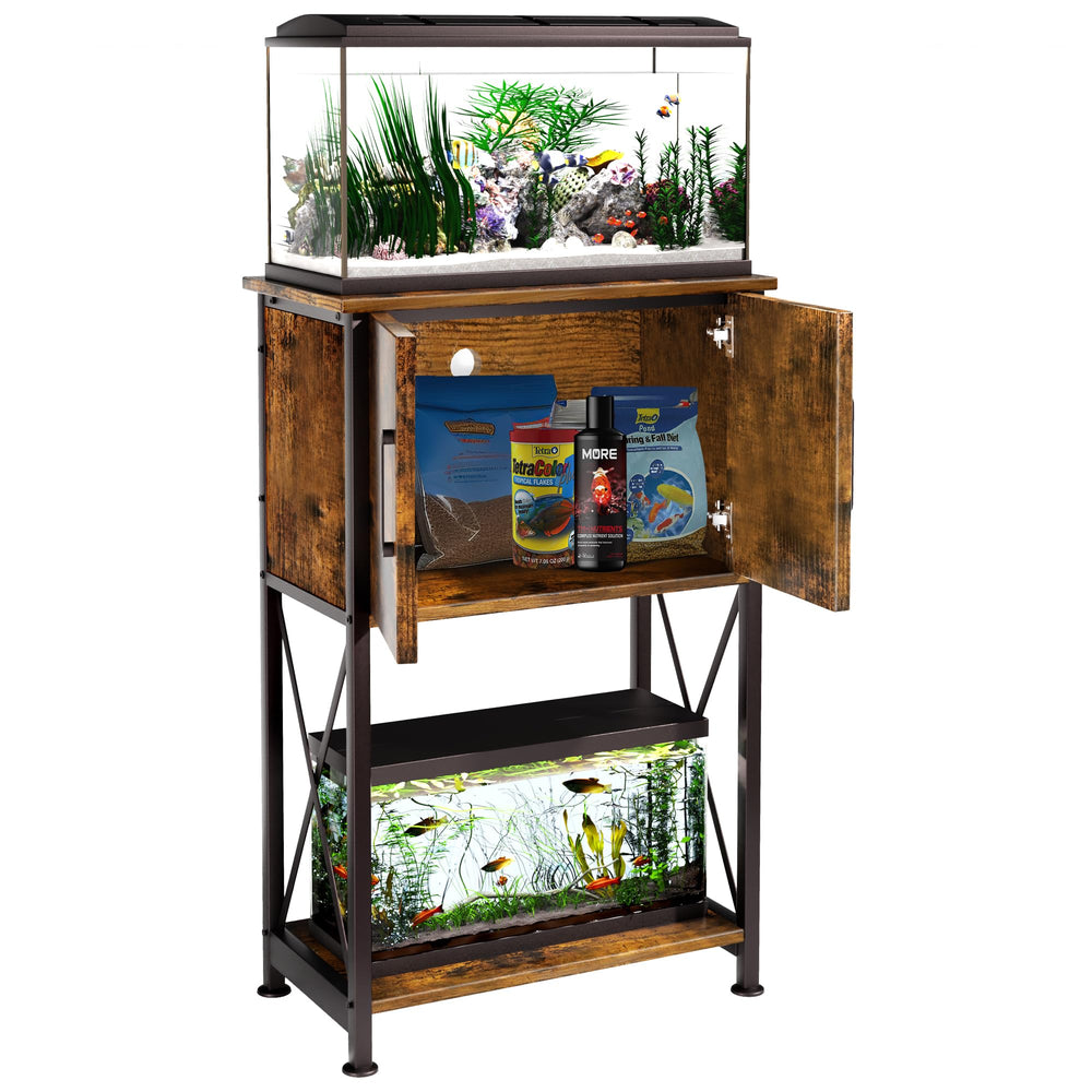 Herture two-in-one design saves floor space with dual-tank setup.