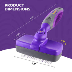 Cepillo ergonómico Hertzko para acicalamiento cómodo de mascotas