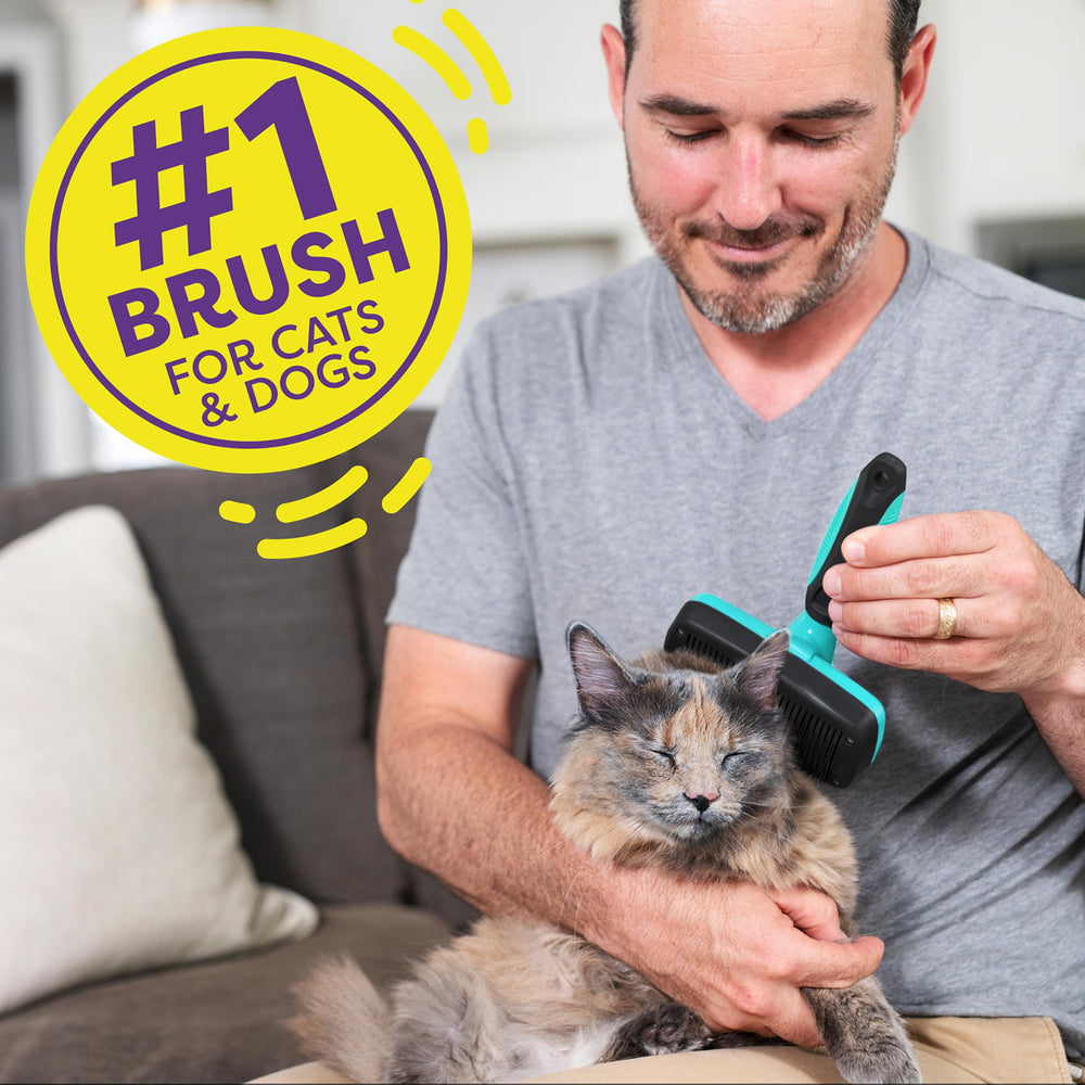 Hertzko durable bristles brush withstands regular use on coats of all lengths