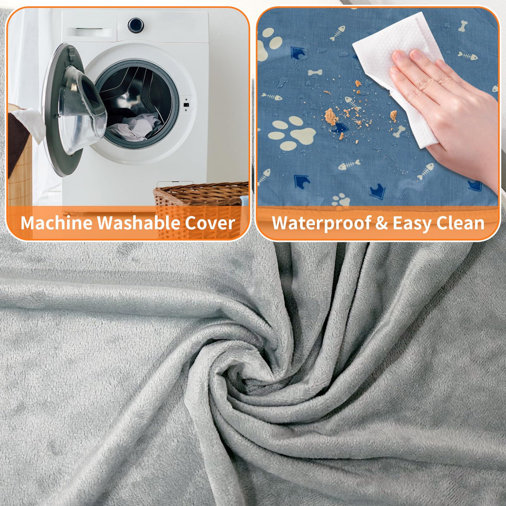 Hervimo pet heating pad dual temperature sensors prevent overheating during use.