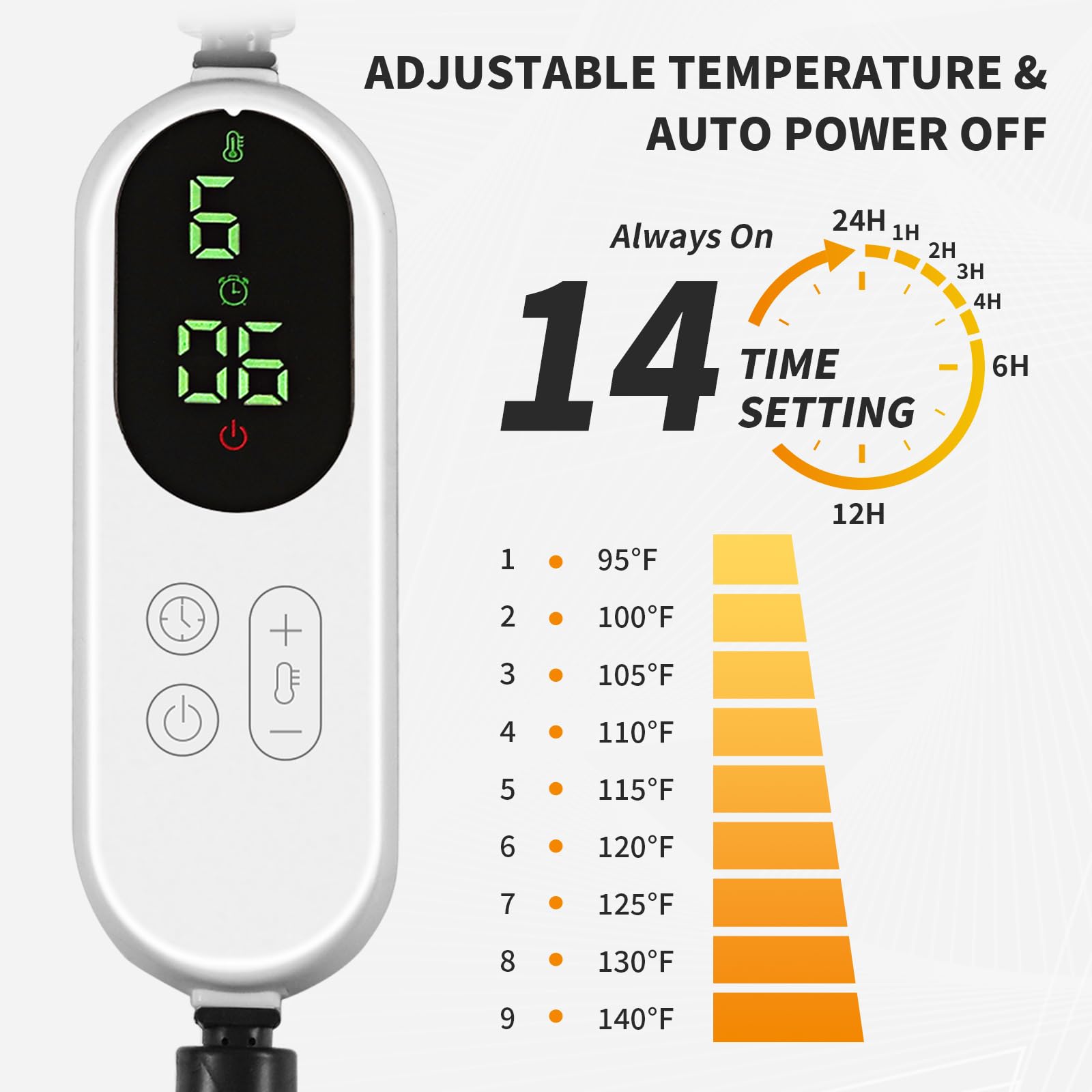 Hervimo pet heating pad timer-options highlights customizable heating schedule.