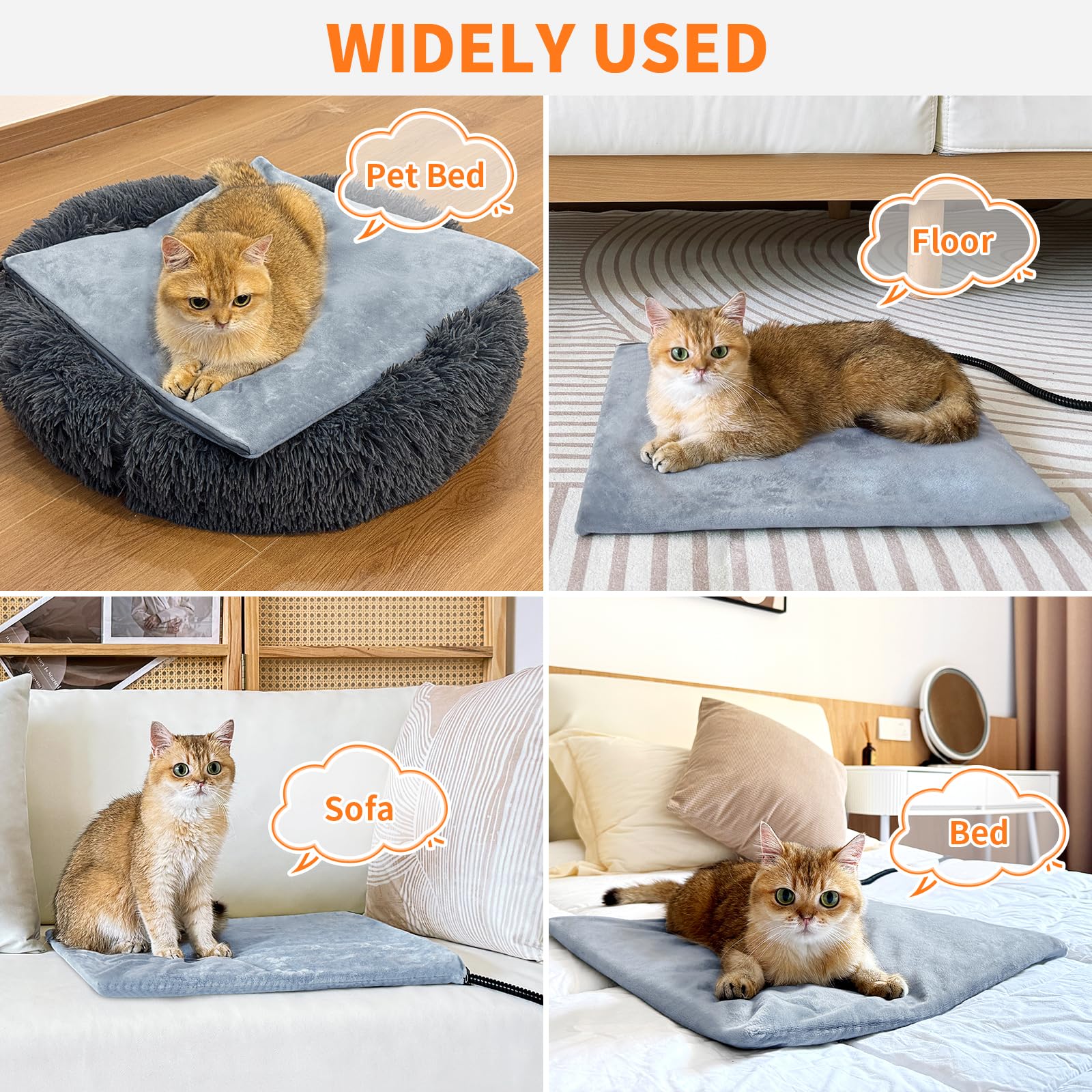 Hervimo pet heating pad in a crate illustrating whelping-box comfort use.