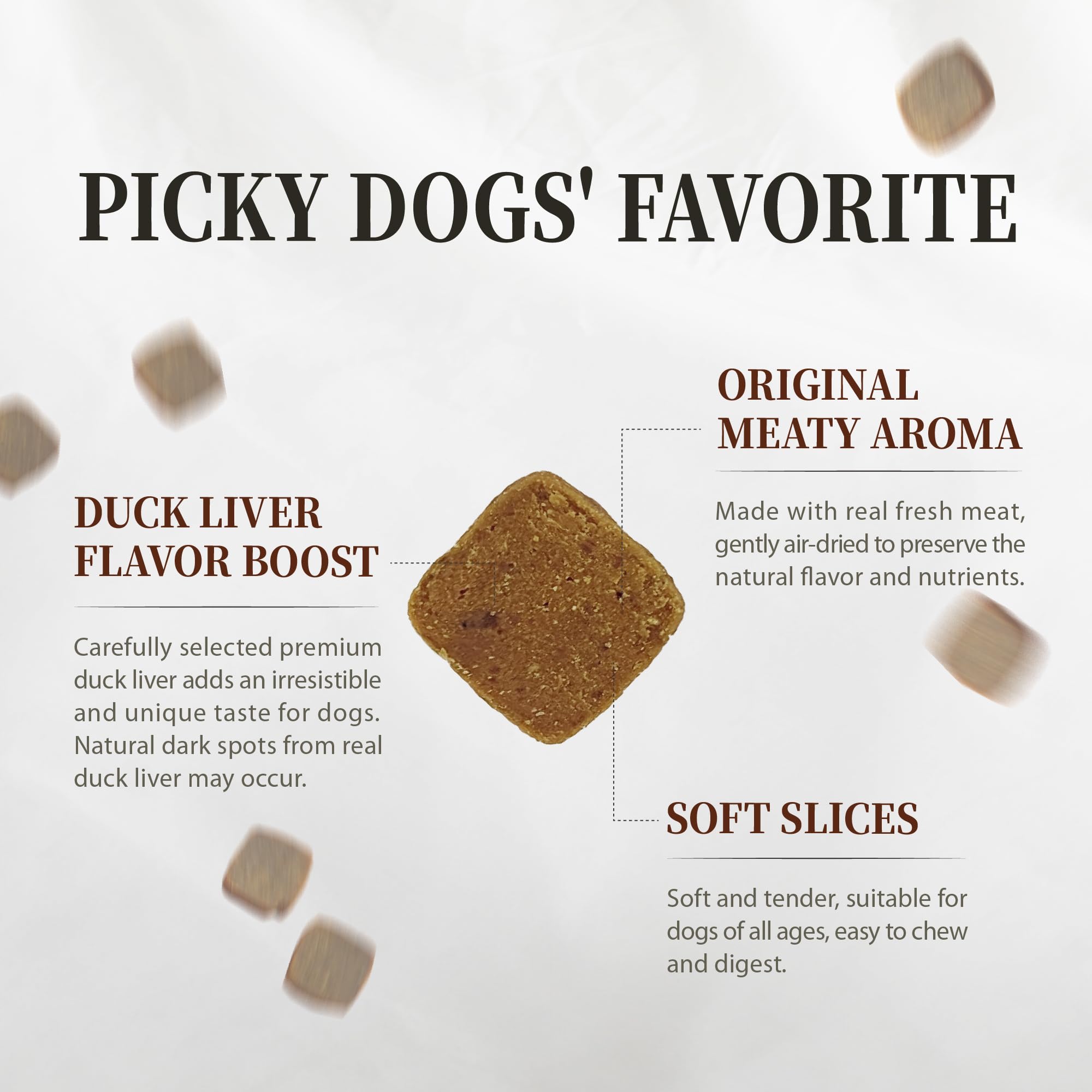 Herz air-dried packaging aroma image captures meaty scent appealing to picky eaters.