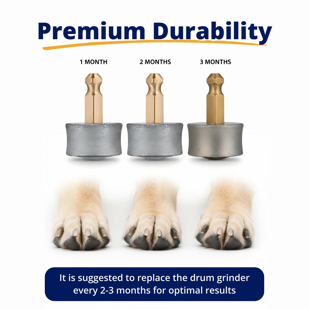 Heusom diamond coated drum tip emphasizes long lasting sharpness for extended grooming sessions.