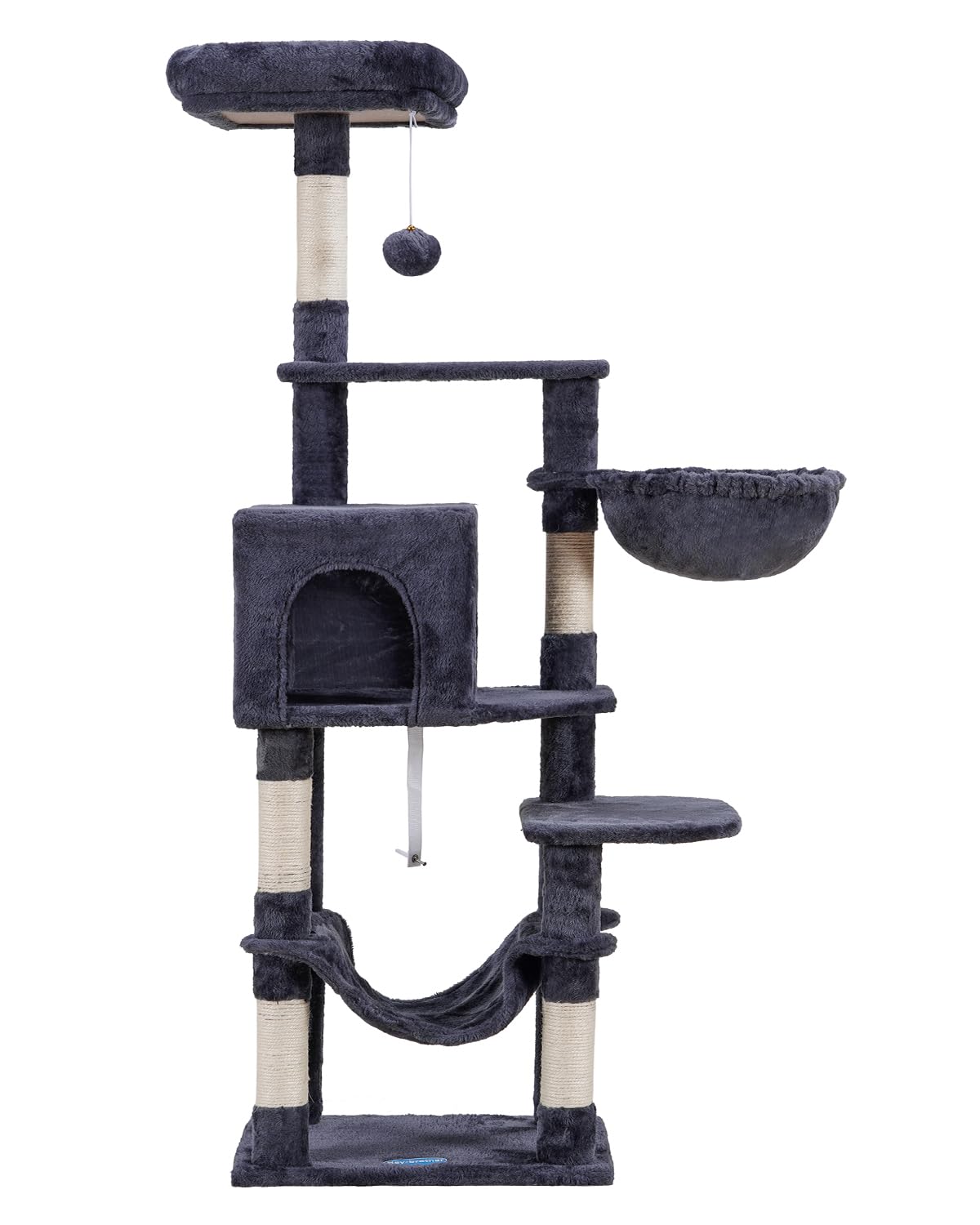 Hey-brother cat tree assembly kit image demonstrates easy setup.