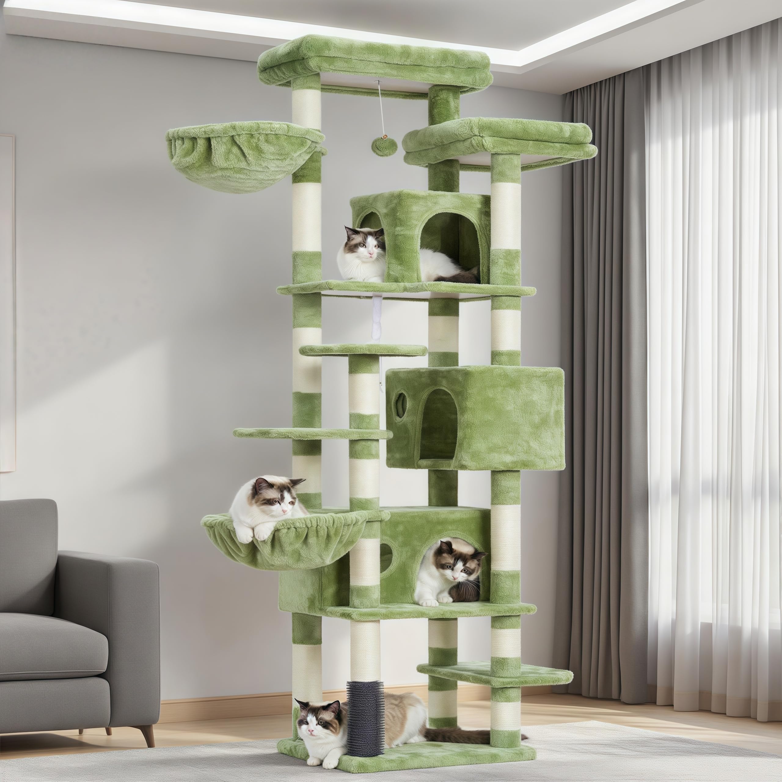 Hey-brother cat tree baseboard stability reduces wobble for safe indoor adventures.
