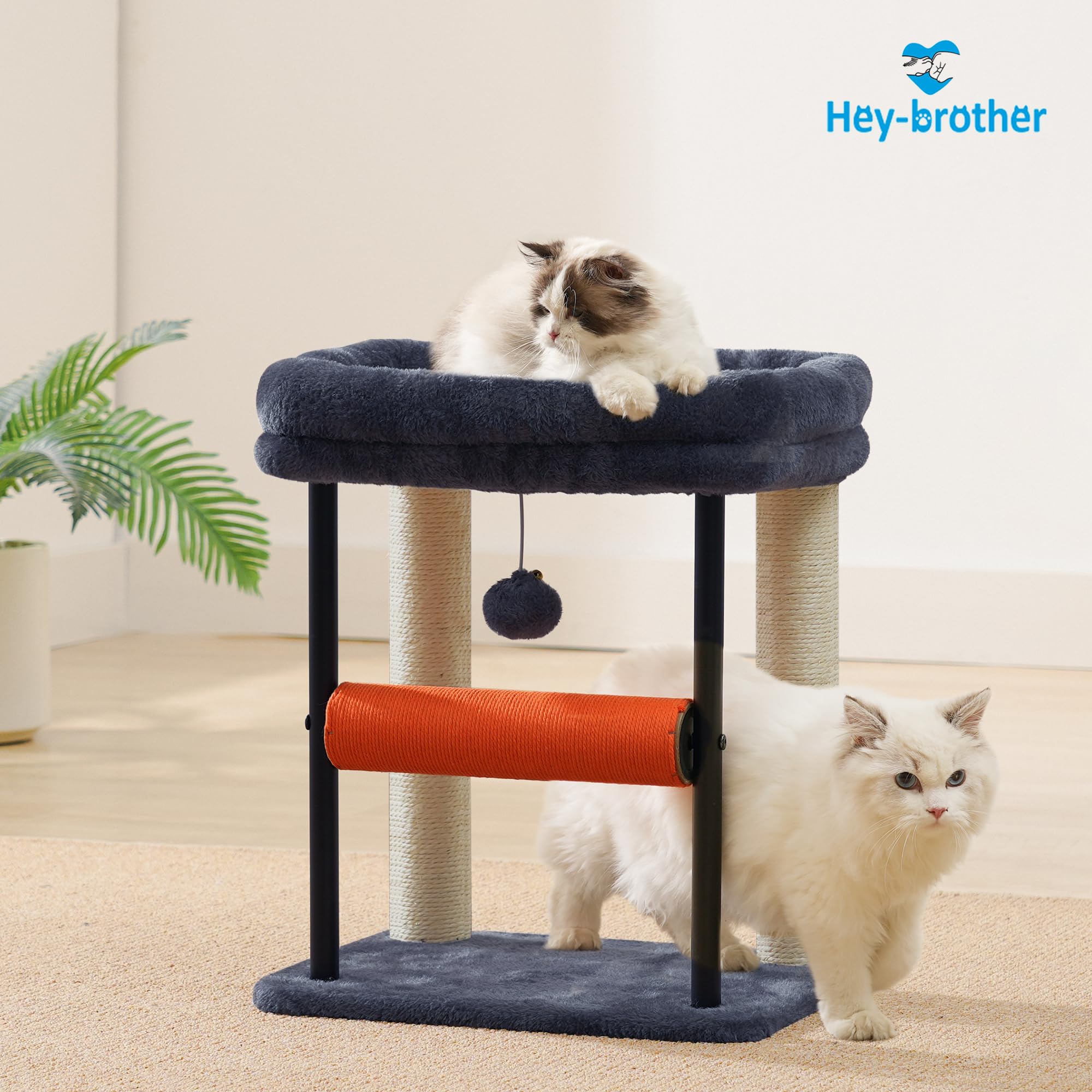 Hey-brother cat tree bed rest provides a cozy lounge after play
