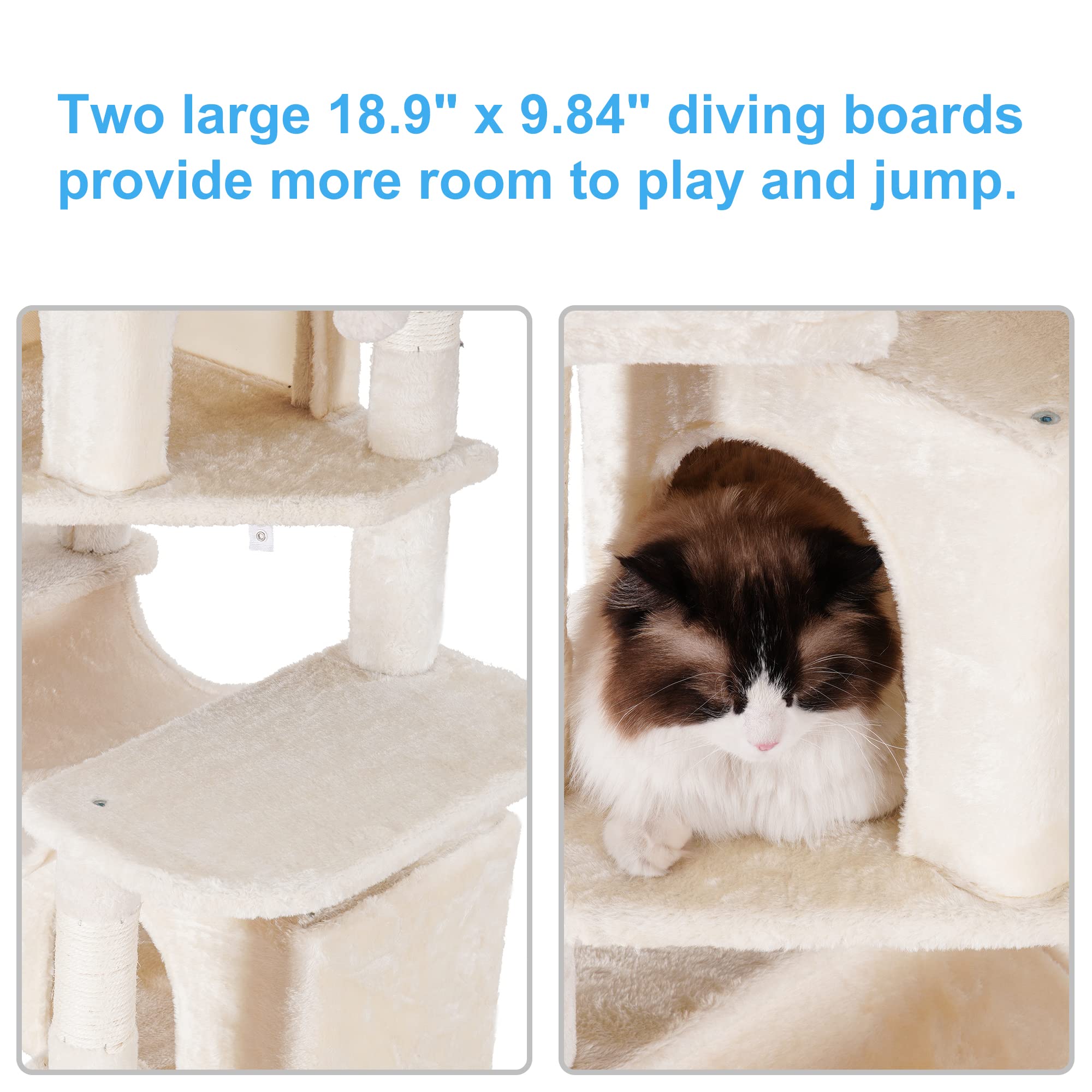 Hey-brother cat tree cat condos offer private hideaways for quiet breaks.