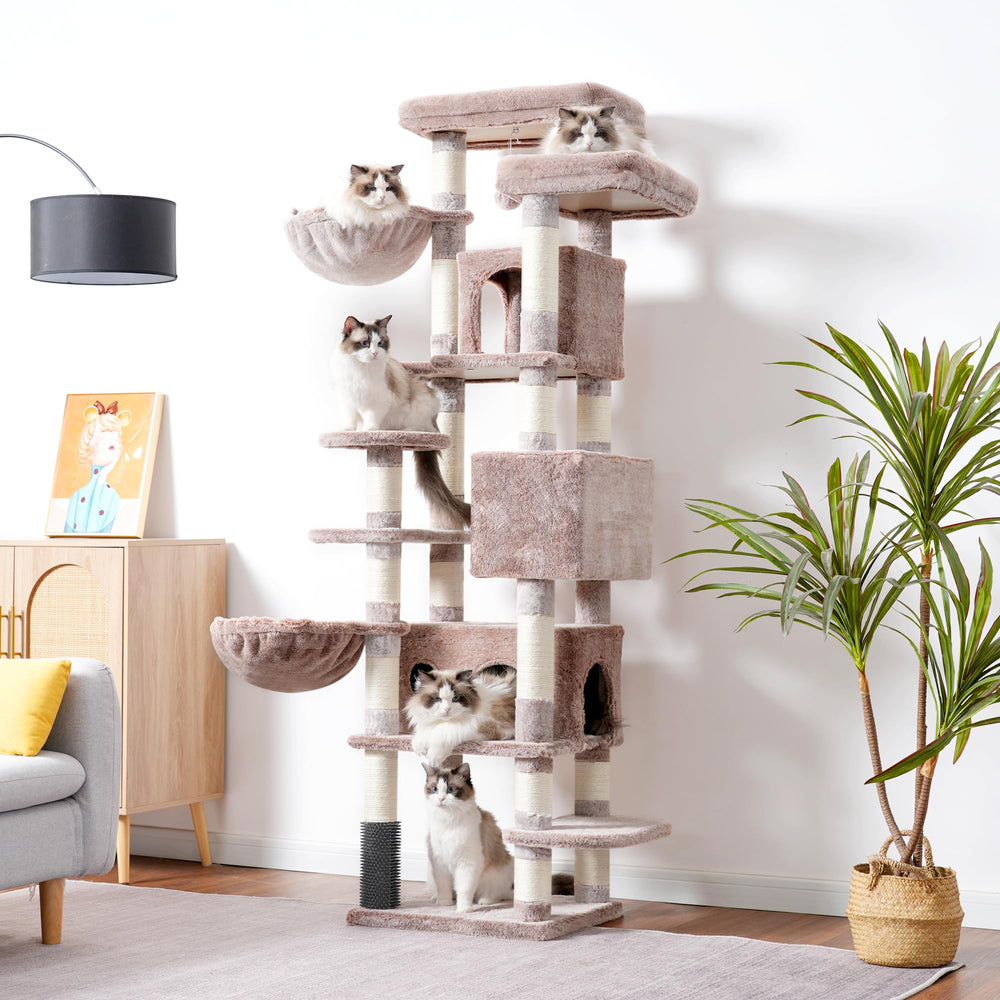 Hey-brother cat tree condos—three roomy spaces for lounging