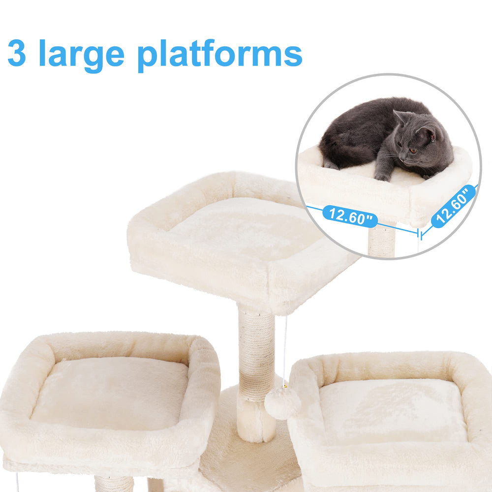 Hey-brother cat tree cozy basket creates snug, enclosed napping space.
