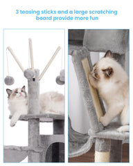 Hey-brother cat-tree cozy condo invites private retreat and napping