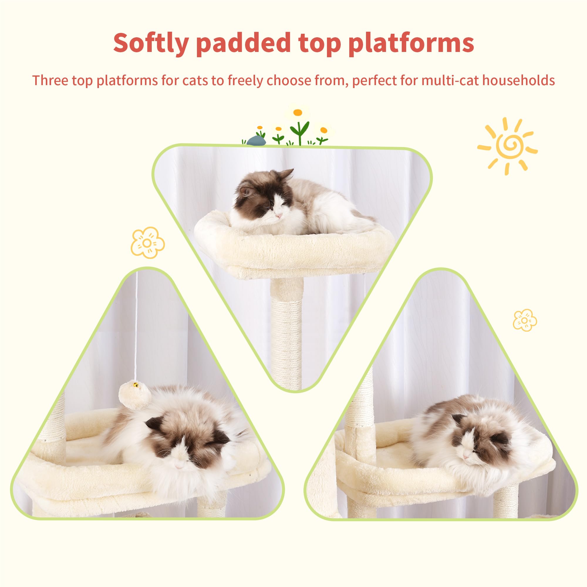 Hey-brother cat tree dual condos offering secure semi-private lounging