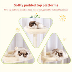 Hey-brother cat tree dual condos offering secure semi-private lounging