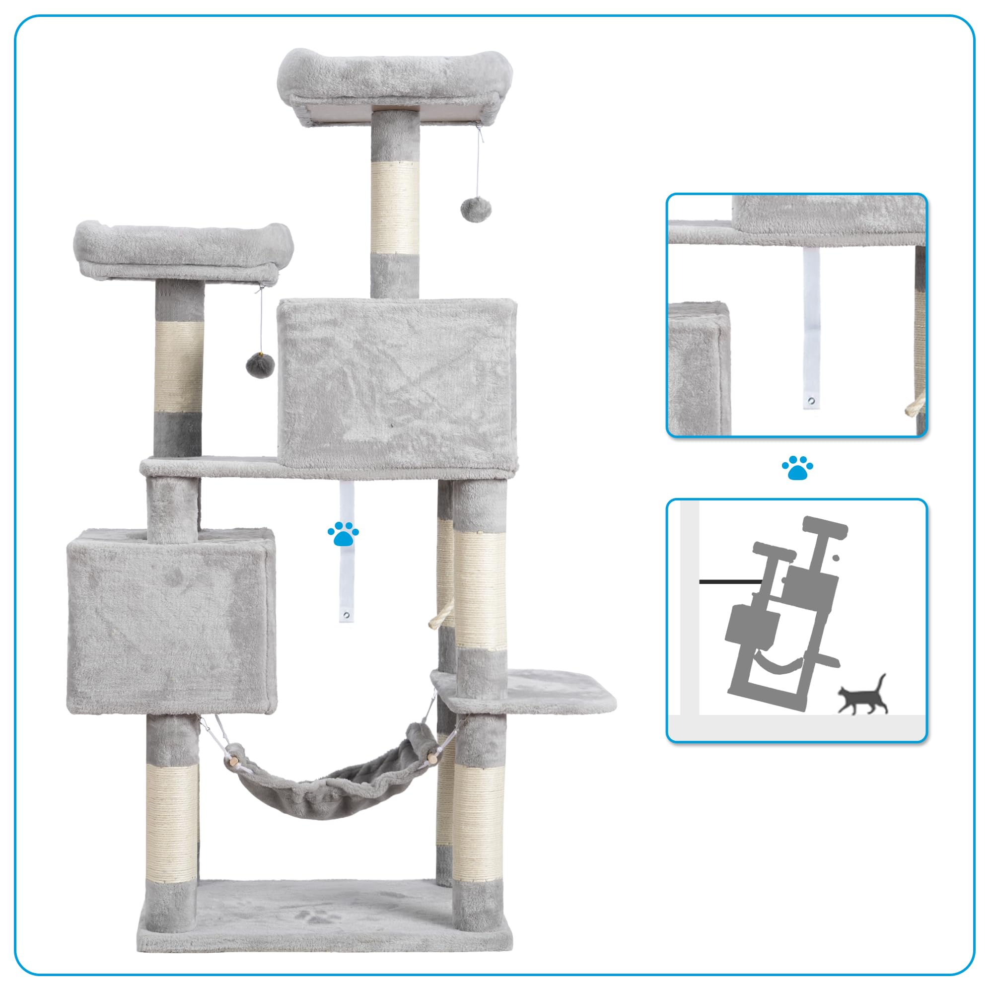 Hey-brother cat tree easy-assembly instructions for quick setup.