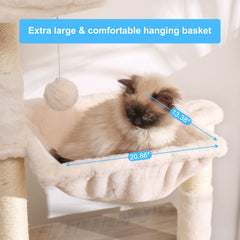 Hey-brother cat tree elevated eating platform supports meals away from distractions.