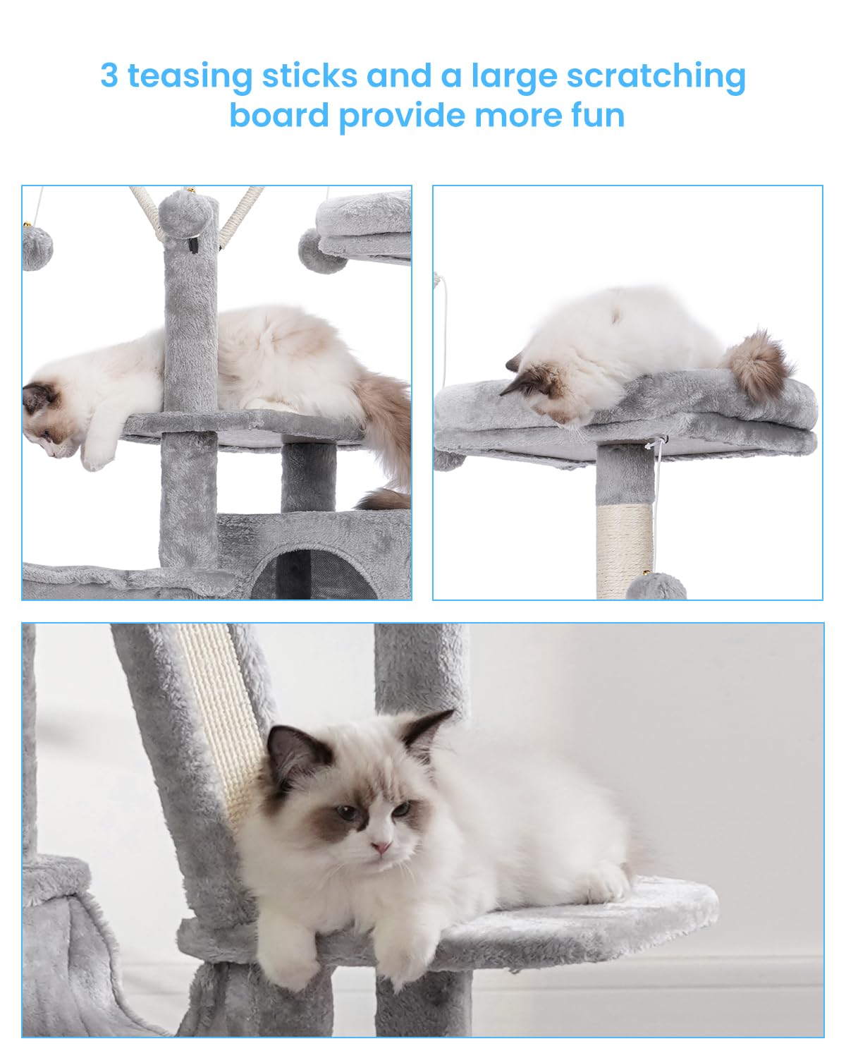 Hey-brother cat-tree hammock offers cloud-like relaxation mid-play