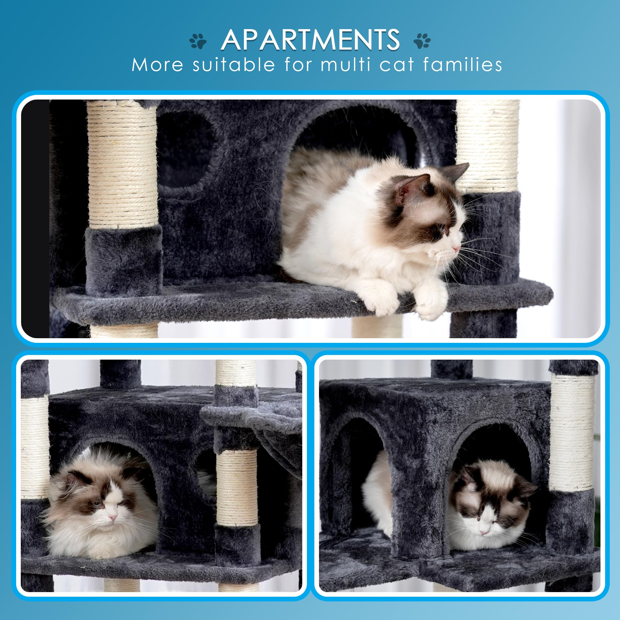 Hey-brother cat tree interactive jingly ball sparks playful activity
