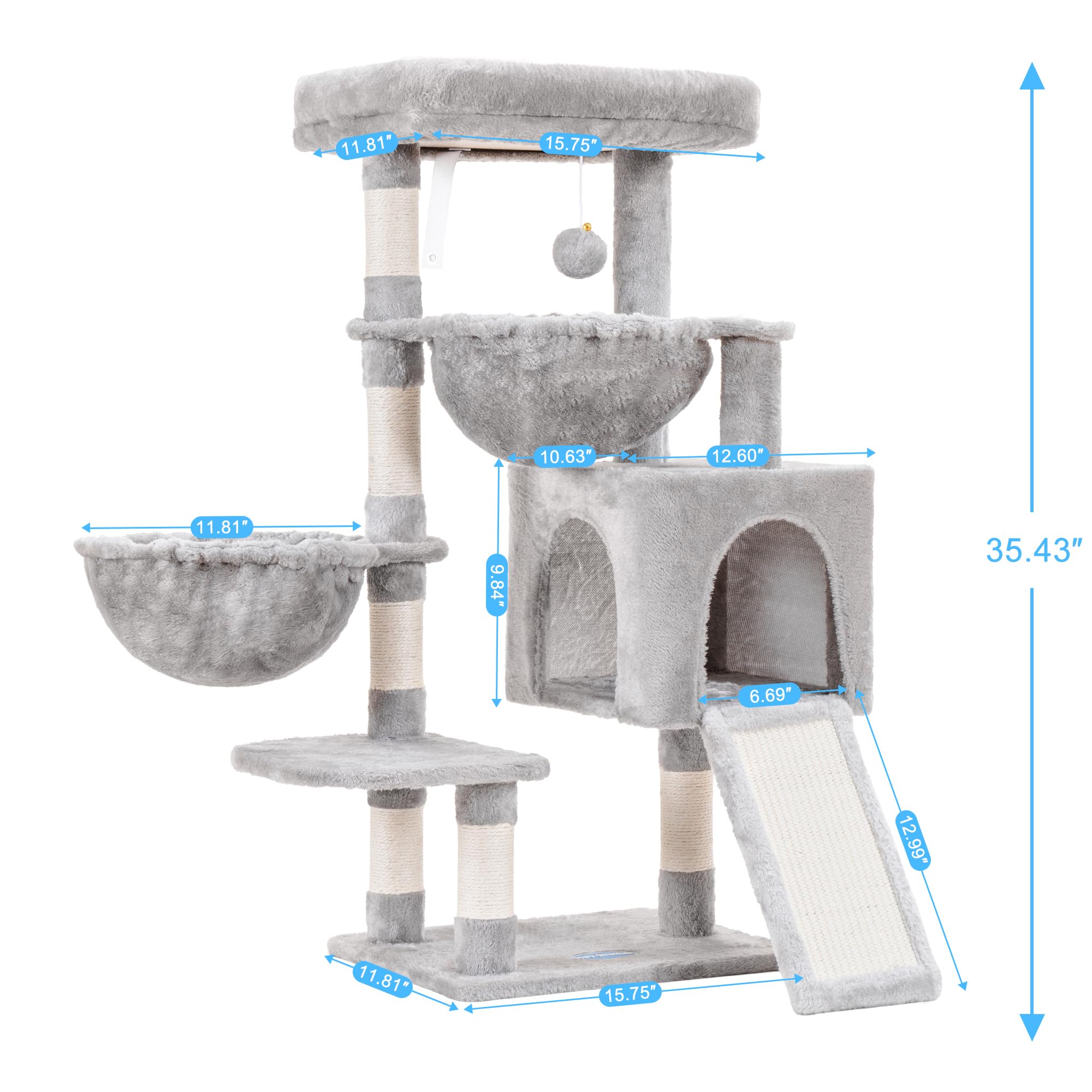 Hey-brother MPJ006SW cozy condo image highlights a private retreat for cats