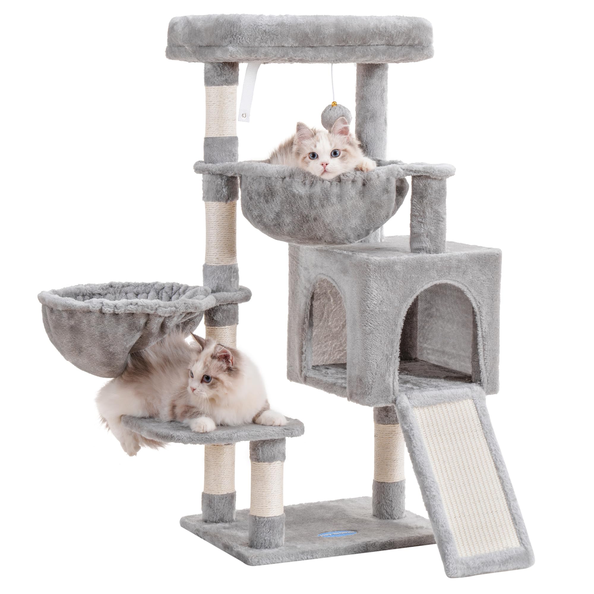 Hey-brother MPJ006SW cat tree overview showing multi level play and rest space