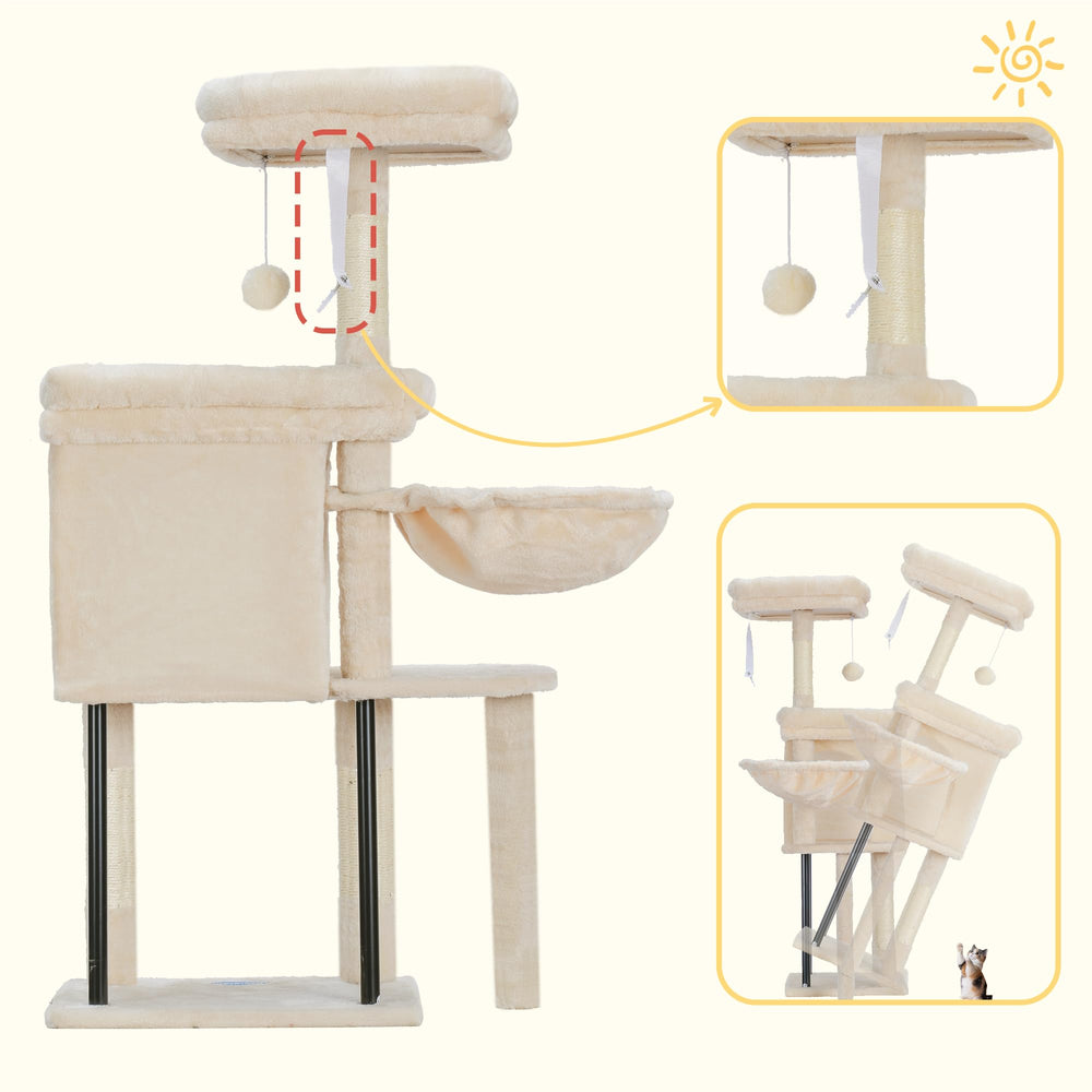 Hey-brother Cat Tree Tower multi-level design encourages climbing and exploration.