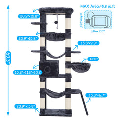 Hey-brother cat tree multi-level design provides varied resting spots for curious climbers.