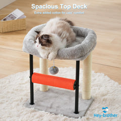 Hey-brother cat tree plush cushions—removable washable comfort for naps