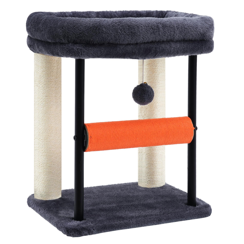 Hey-brother cat tree plush toy ball invites interactive play