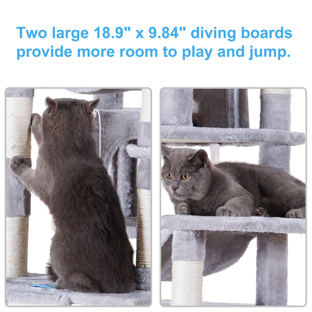 Hey-brother wide scratching board and posts support natural clawing.