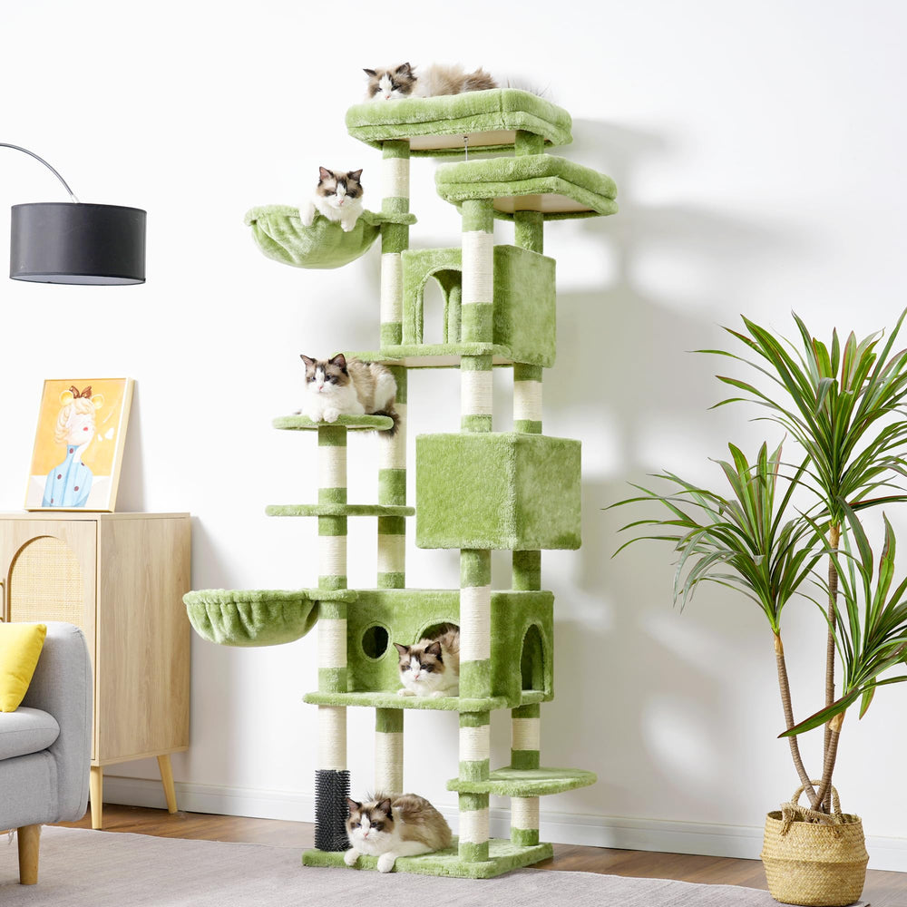 Hey-brother cat tree sisal posts invite scratching to protect furniture.