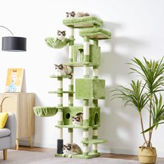 Hey-brother cat tree sisal posts invite scratching to protect furniture.