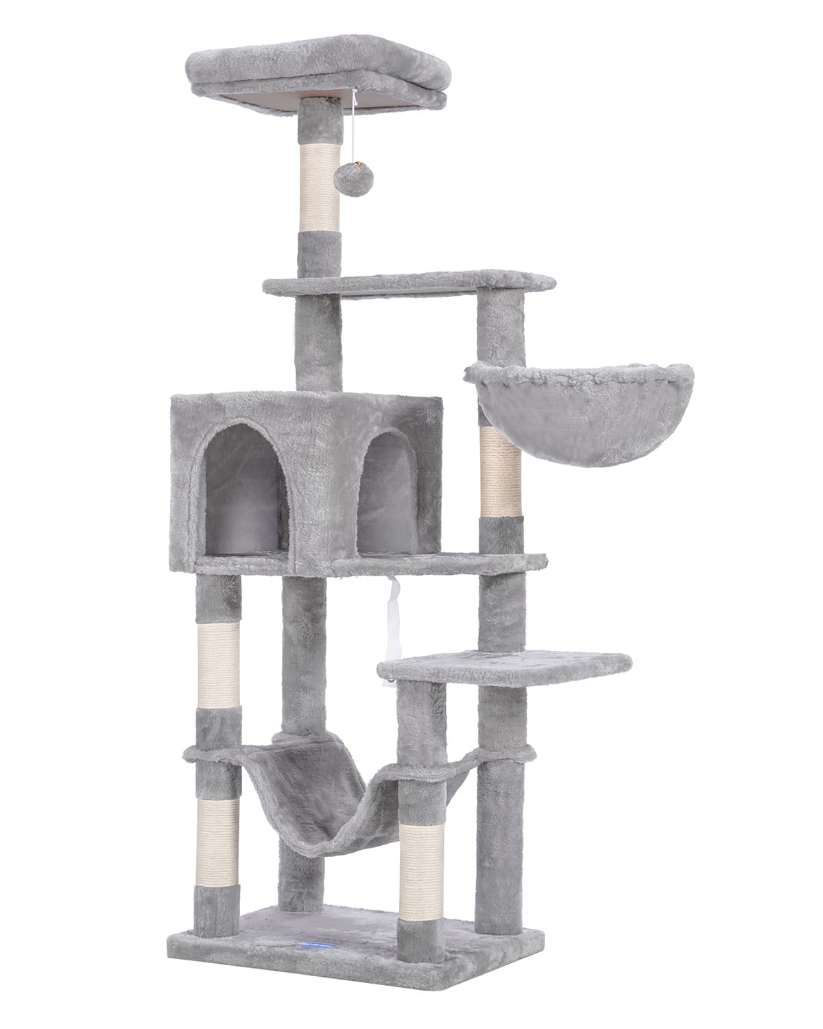 Hey-brother cat tree sisal posts encourage scratching and protect furniture.