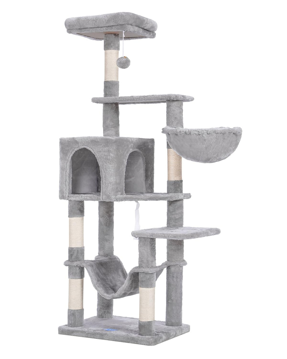 Hey-brother cat tree sisal posts encourage scratching and protect furniture.