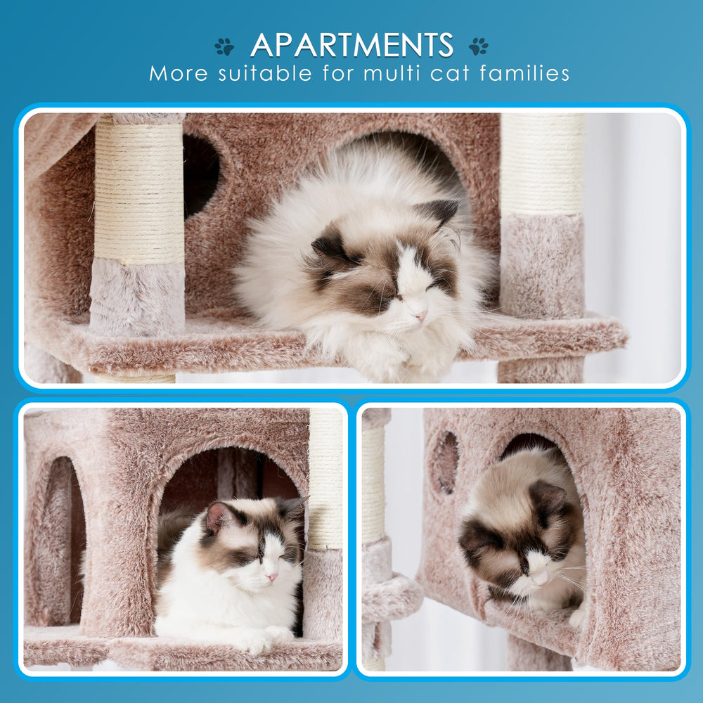 Hey-brother cat tree sisal posts encourage natural scratching