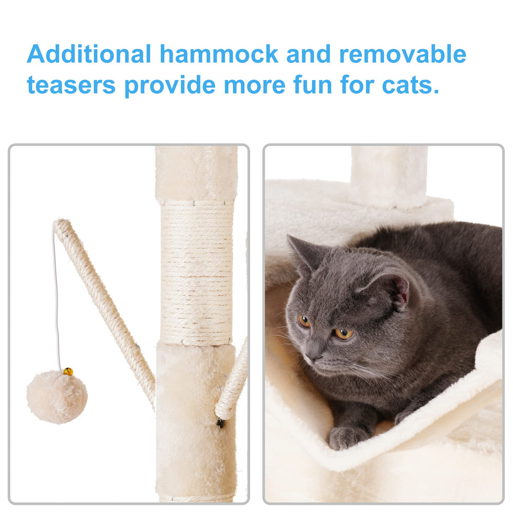 Hey-brother cat tree sisal posts help maintain claws and protect furniture.