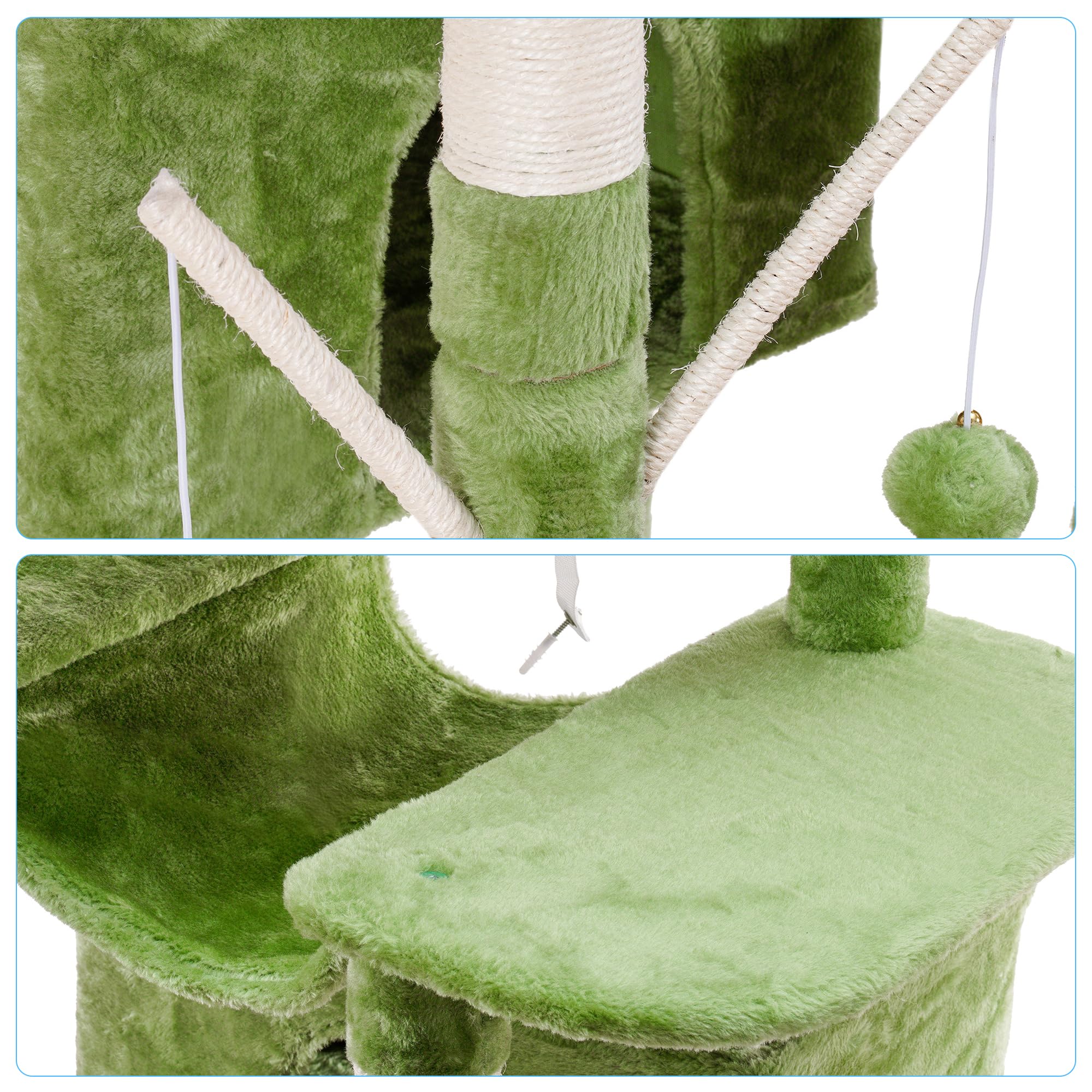 Hey-brother cat tree sisal scratching posts promote healthy claws and daily play.