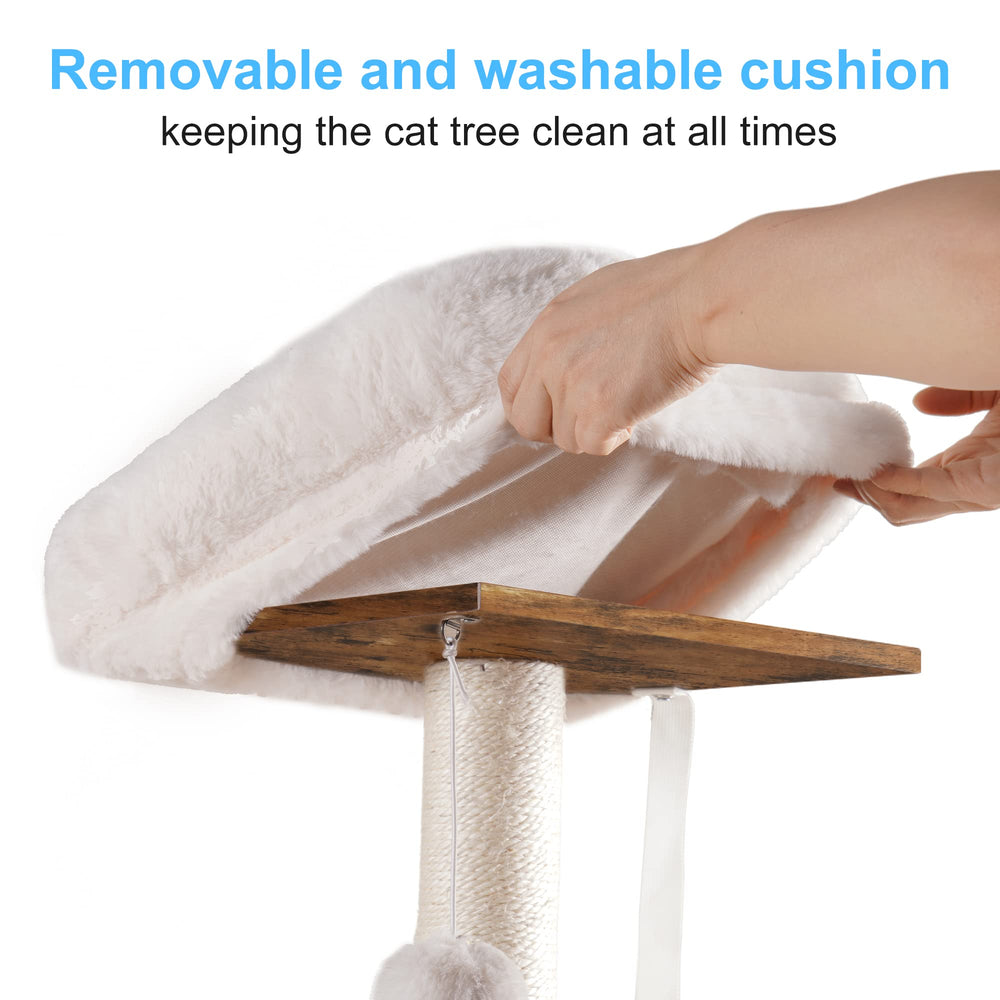 Hey-brother cat tree teaser sticks encourage interactive playtime.