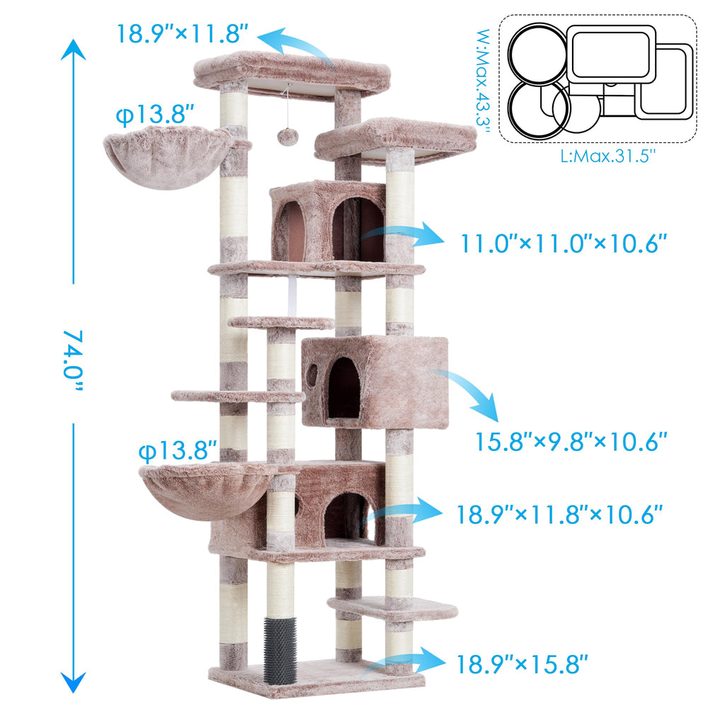 Hey-brother cat tree top deck offers elevated comfort and view